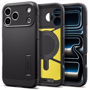 Spigen Tough Armor MagSafe suojakuori mallille iPhone 18 Pro / 17 Pro – väri: musta
