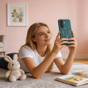 Tech-Protect MagFlex MagSafe -suojakuori Samsung Galaxy A37 5G:lle - läpinäkyvä vihreä