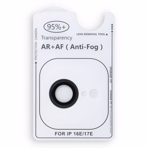Musta Forcell Premium -kameran suojalasi iPhone 16e / 17e -puhelimelle