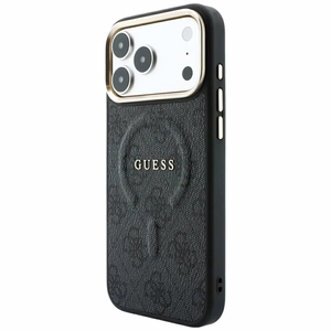 Guess Embossed 4G Classic MagSafe-suojakuori iPhone 17 Pro Max / 18 Pro Max -malleille, musta