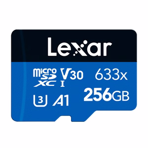 Lexar High-Performance 633x microSDXC 256 GB -muistikortti + SD-sovitin