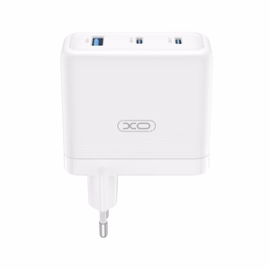 XO seinälaturi CE35 PD 100 W 2x USB-C 1x USB valkoinen
