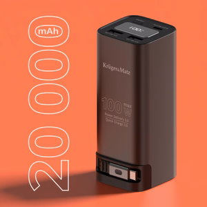 Kruger&Matz litiumioni-virtapankki QC- ja PD-tuella, 20000 mAh, 100 W