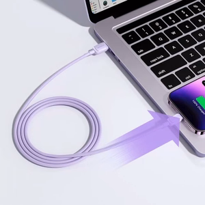 Joyroom Multi-Color Series A14 Lightning / USB-A 2.4A kaapeli 1.2m - violetti