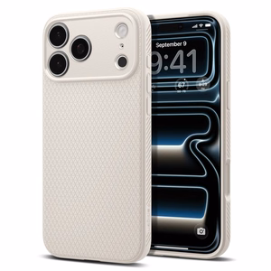 Spigen Liquid Air -suojakuori iPhone 17 Pro Max / 18 Pro Max -malleille, titaaninharmaa