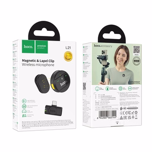 Wireless microphone USB C Hoco L21 black