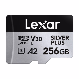 Lexar High-Performance Silver Plus microSDXC -muistikortti, 256 GB + sovitin