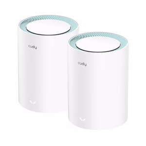 Cudy M1300 kaksitaajuuksinen tukiasema/reititin, 2 laitetta, 2,4/5 GHz, Wi-Fi 5 (802.11ac), valkoinen