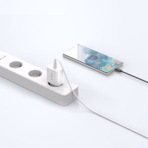 Tech-Protect NC20W PD20W USB-C wall charger with USB-C cable - white
