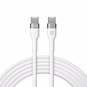 Forever Flexible kaapeli USB-C - USB-C 1,0 m 60W valkoinen