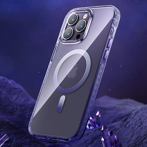 Kingxbar PQY Ice Crystal Series magneettinen kotelo iPhone 14 Pro MagSafe harmaa