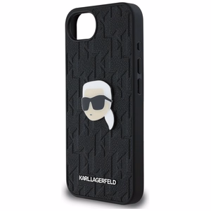 Karl Lagerfeld Monogram Karl Head Pin Alkuperäinen Pussi iPhone 17e/16e:lle - Musta