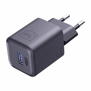 3mk Hyper Charger PD 33W GaN QC4+ PPS AFC FCP SCP 1A1C Seinälaturi - musta