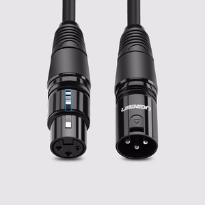 Ugreen AV130 66717 audiokaapeli XLR (naaras) - XLR (uros) mikrofonille/vahvistimelle 2m - musta