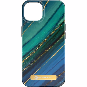 Suojakuori iPhone 15 PLUS:lle Forcell F-Protect Mirage yhteensopiva MagSafe jade marble