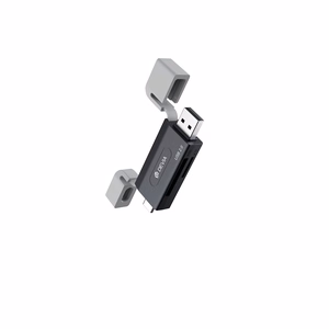 Devia kortinlukija 2in1 EL239 USB/USB-C 2.0 musta