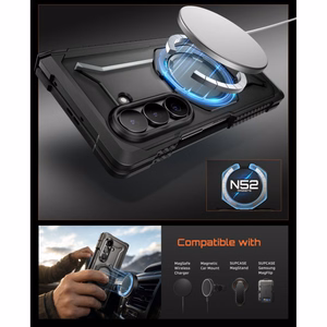 Supcase UB Grip Mag MagSafe -suojakuorisetti, 2 kpl, Samsung Galaxy Z Fold 8 -mallille, musta