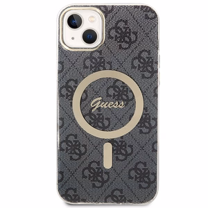 Guess GUBPP14MH4EACSK 4G Print MagSafe suojakuori- ja laturisarja iPhone 14 Plus 6.7" -puhelimelle, musta
