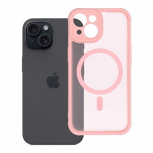 Erittäin matta MAG COVER puhelimen kuori MagSafella IPHONE 15 – vaaleanpinkki