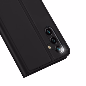 Dux Ducis Skin Pro kotelo Samsung Galaxy A14 4G / 5G lompakkoläppäkotelo jalustalla musta