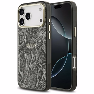 Guess Python Pattern MagSafe -suojakuori iPhone 17 Pro Max - musta