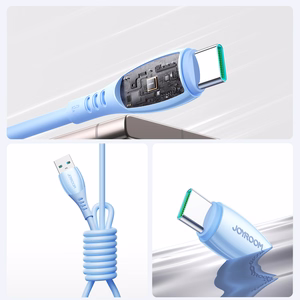 Joyroom S-A59 Vibrant Series 3A USB-A - USB-C Kaapeli 1,2m - sininen