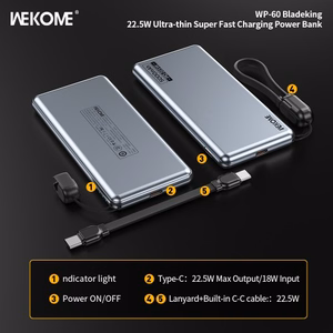 Power Bank WK Design "WP-60" Blue 5000mAh (22.5W)