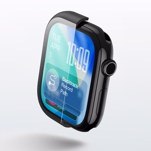 AmazingThing Radix Karkaistu lasi -näytönsuoja kotelolla Apple Watch Series 11 42mm:lle - musta