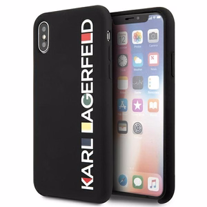Karl Lagerfeld Glossy Bauhaus iPhone X/XS Suojakuori - Musta