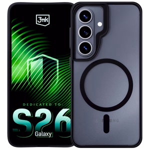 3mk Satin Armor MagCase Samsung Galaxy S26:lle - läpinäkyvä musta