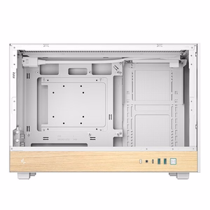 DeepCool CH260 Wood – computer case with wood trim, white