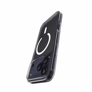 Puro Impact Clear D3O TPU+PC suojakuori MagSafe-yhteensopiva iPhone 17 Pro:lle - läpinäkyvä