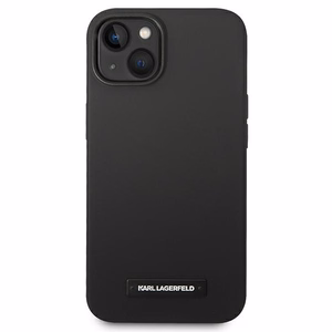 Karl Lagerfeld KLHMP14MSLMP1K iPhone 14 Plus 6.7 kovakuori musta / musta Silicone Plaque Magsafe
