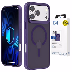 3mk Smoke MagCase - suojakuori iPhone 17 Pro:lle - violetti-läpikuultava