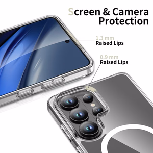Tech-Protect FlexAir Hybrid MagSafe Suojakuori Samsung Galaxy S26 Ultra:lle läpinäkyvä