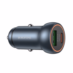 Autolaturi Borofone BZ32A USB-C/USB-A 30W Harmaa