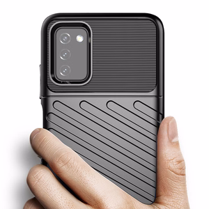 Thunder Case Joustava Kova Rugged Cover TPU Case Samsung Galaxy A03s musta