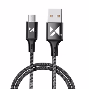 Wozinsky Kaapeli USB - microUSB 2,4A 1m musta (WUC-M1B)