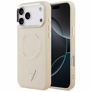 Guess Triangle Logo MagSafe Suojakuori iPhone 17 Prolle - Beige