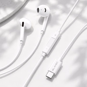 Blavec BHS-02 USB-C -nappikuulokkeet mikrofonilla ja DAC-muuntimella (BHS02-W), valkoiset