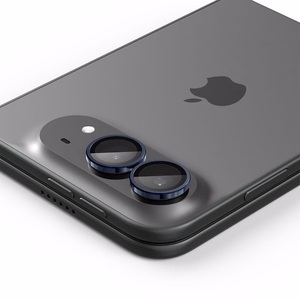 Spigen Optik Pro Glas.tR EZ Fit 2-Pack Tempered Glass Camera Screen Protector for iPhone Duo - Navy Blue