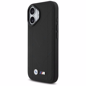 BMW M Quilted Logo MagSafe Suojakuori iPhone 17:lle - Musta