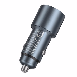 Autolaturi Hoco USB A + USB C PD QC3.0 48W Z60 musta