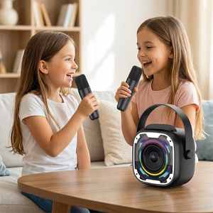 Blavec kannettava Bluetooth-kaiutin WS-08 Karaoke Idol - 8 W kahdella mikrofonilla (WS08-2MB) musta