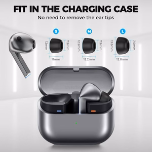 Tech-Protect korvatulpat Samsung Galaxy Buds 3 Pro -laitteille kokoja S / M / L - musta (3 kpl)