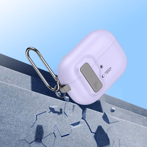 Tech-Protect Slim Hook Suojakuori karabiinilla Apple AirPods Pro 1 / 2:lle - violetti
