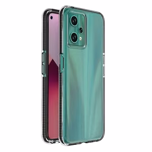 Spring Case tapauksessa Realme 9 Pro silikoni suojus kehys musta