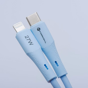 Kaapeli USB C - Lightning Forcell F-Energy PD 3A 27W Silikoninen 1m C346 sininen