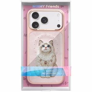 Nimmy Lucky Fashion Cat MagSafe Suojakuori iPhone 17 Pro - Vaaleanpunainen