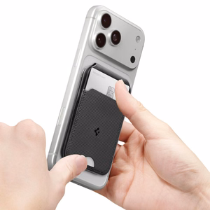 Spigen S314-2 Slim Fold Tripod MagSafe Universaali Magneettinen Korttipidike Musta